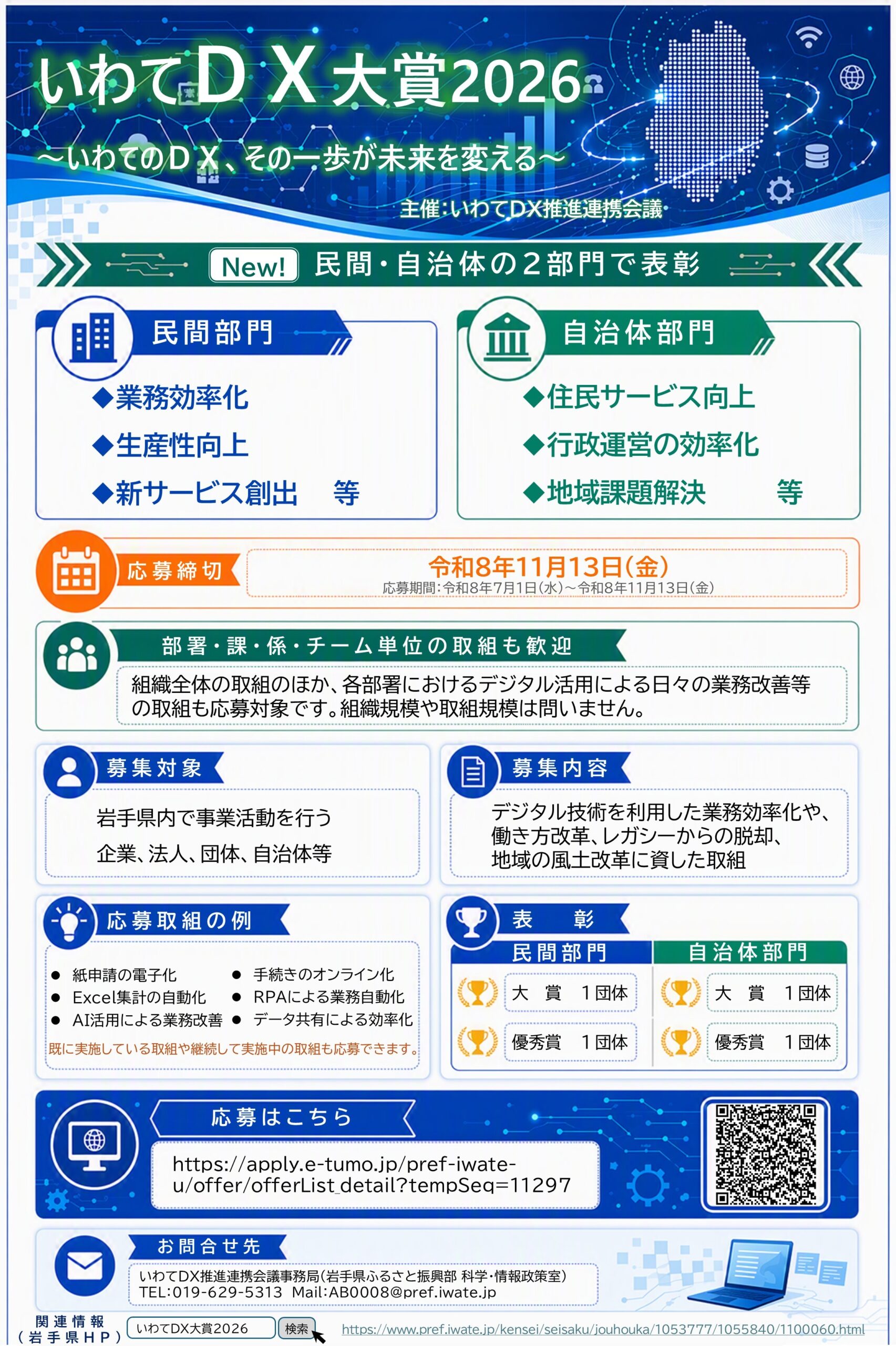 いわてデジタルトランスフォーメーション大賞2026の募集について